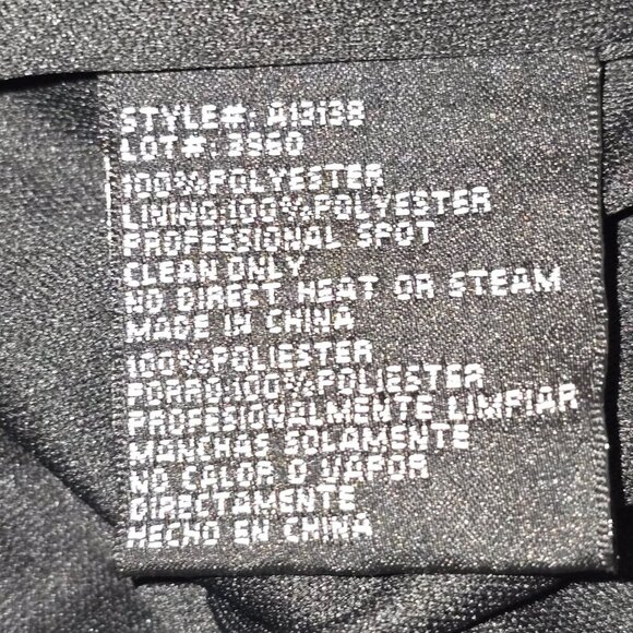 BETSY AND ADAM BLACK SEQUIN PARTY DRESS TANK STYLE WRAP BODICE WOMENS SIZE 10 - Picture 5 of 5